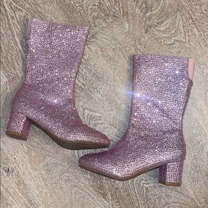 SHEIN Sparkling Rhinestone Kids Boots Perfect for Taylor Swift Party